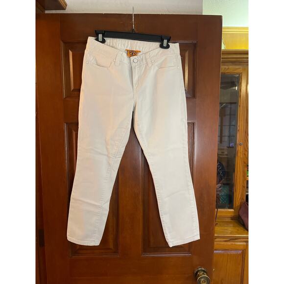 Tory Burch Denim - Tory Burch cropped skinny white jeans size 29